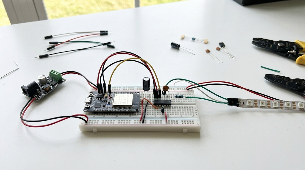 Circuito audio reactive con ESP32 - sectorgeek.com