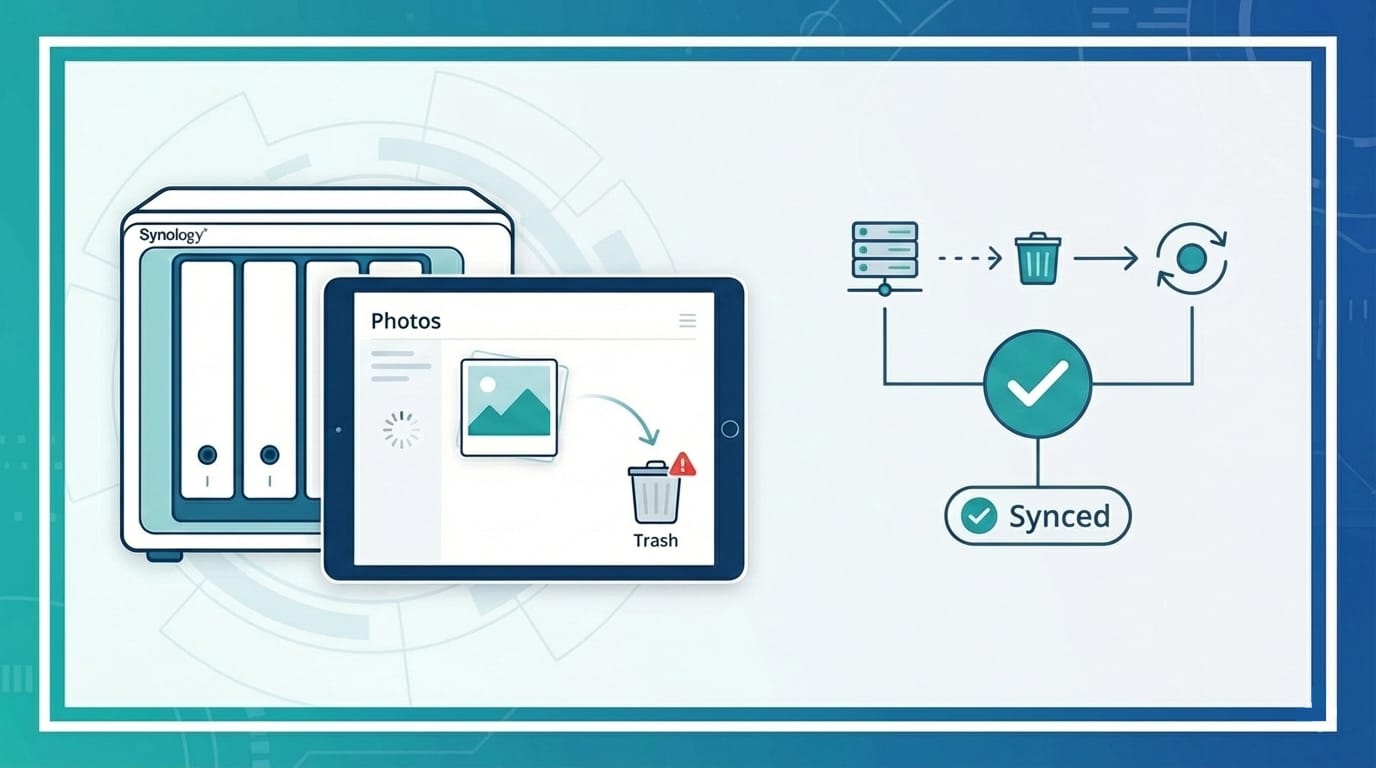 Cómo solucionar el error "Processing" al borrar fotos en Synology Photos