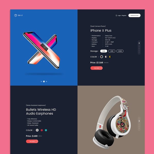 Freebie: Tryit - Product Offer Landing Pages HTML Template