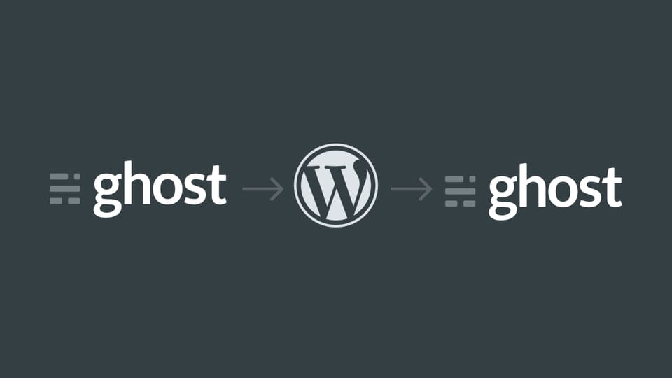 From Ghost to WordPress to Ghost again